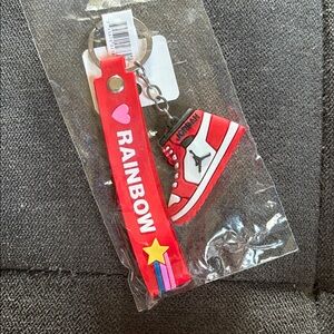 Jordan Red and White Keychain